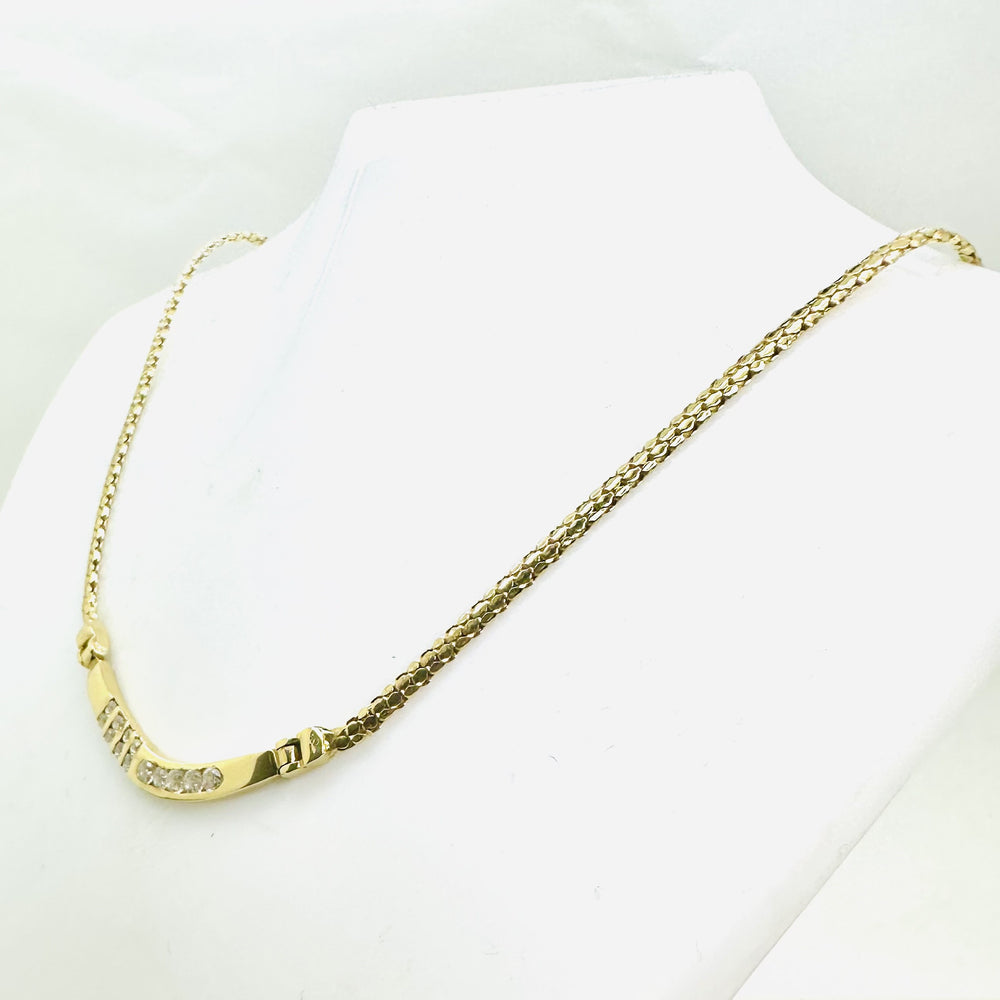 Collier Or avec Oxydes