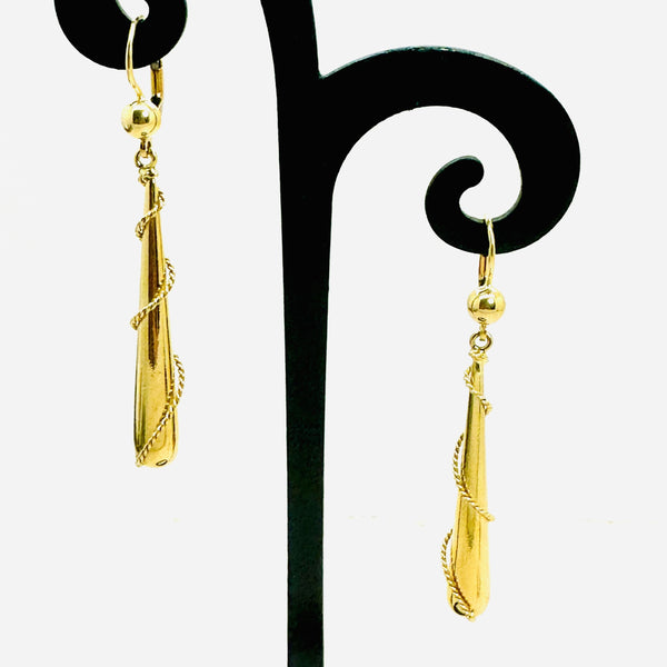Boucles d'Oreille Pendantes Or Jaune