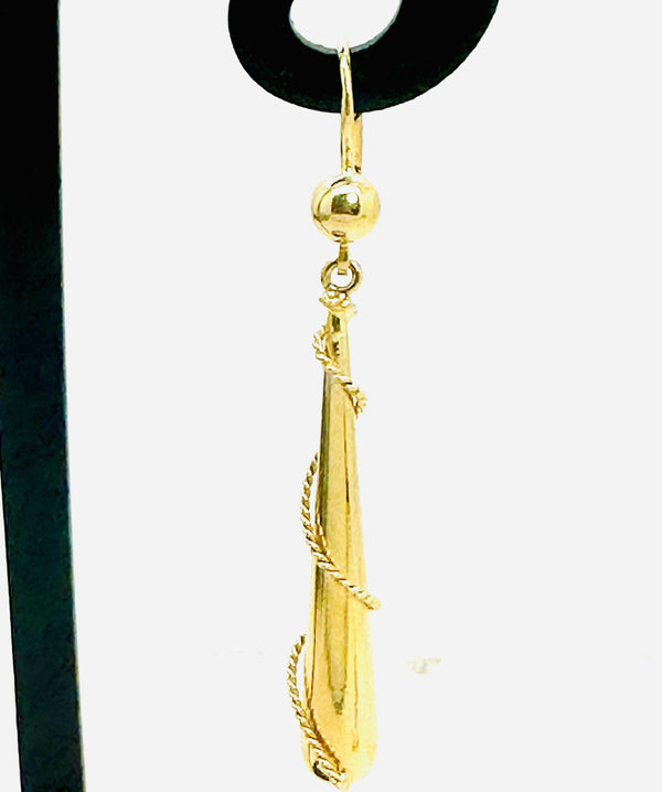 Boucles d'Oreille Pendantes Or Jaune