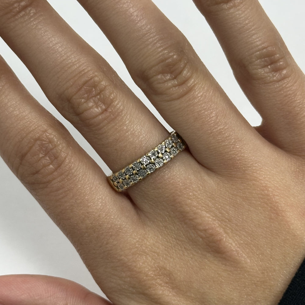 Bague Or Jaune avec Diamants