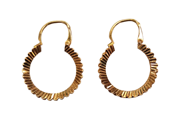 Boucles d'oreilles créoles or jaune 18K