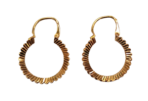 Boucles d'oreilles créoles or jaune 18K