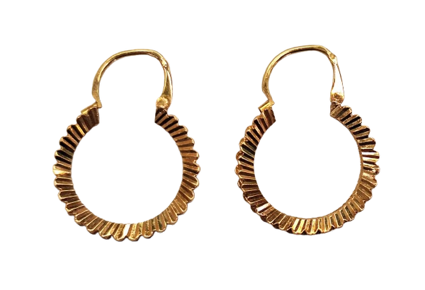 Boucles d'oreilles créoles or jaune 18K