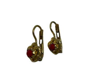 Boucles d'oreilles dormeuses en or jaune 18k 1.98 Grs