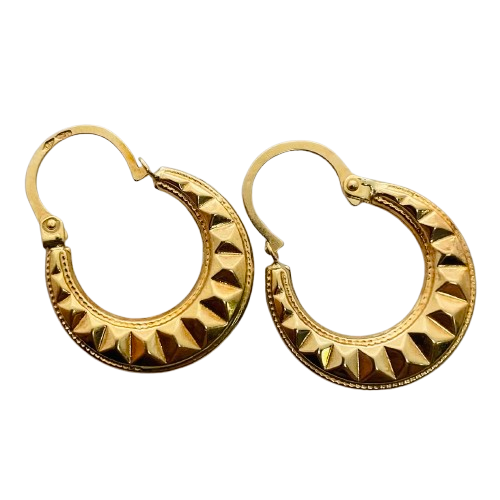 Boucles d'oreilles Créoles en Or Jaune 18K