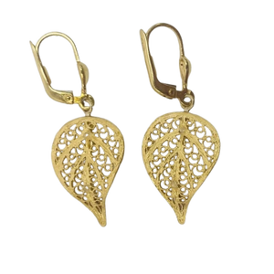Boucles d'oreilles feuilles 2 ors