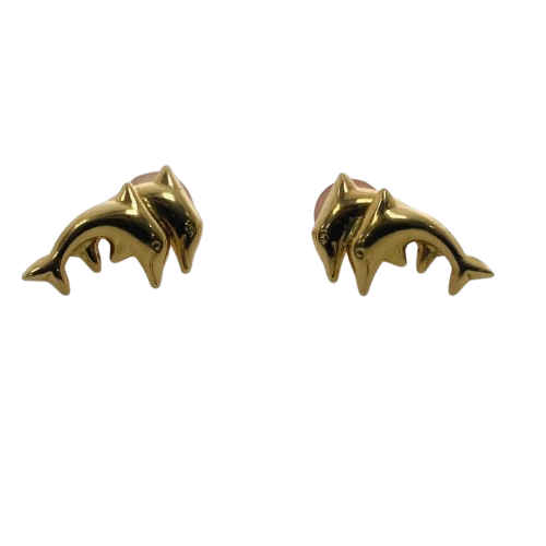 Boucles d'oreille dauphin or