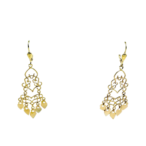 Boucles d'oreilles or pendantes