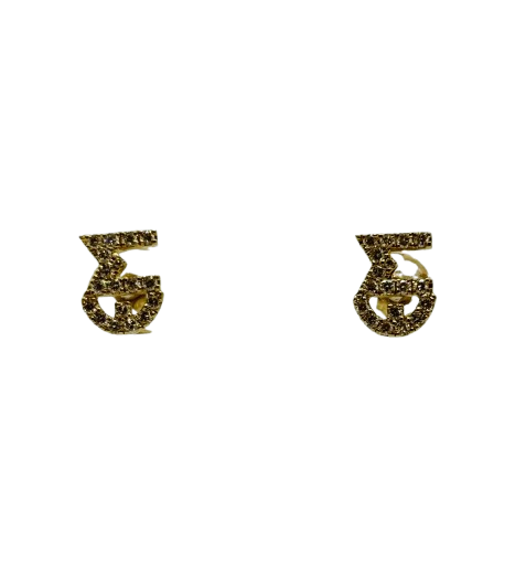 Boucles d'oreilles Or Jaune 18K et 36 Diamants