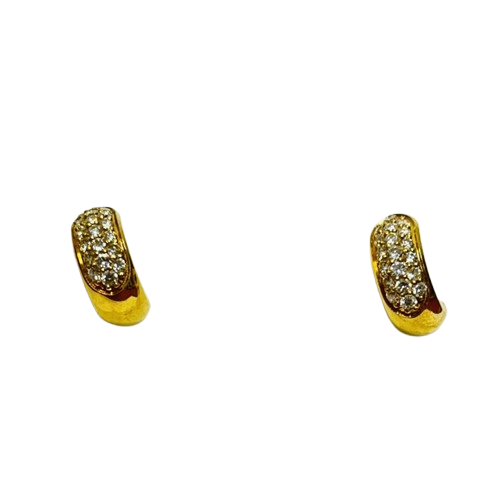 Boucles d'oreilles or avec diamants