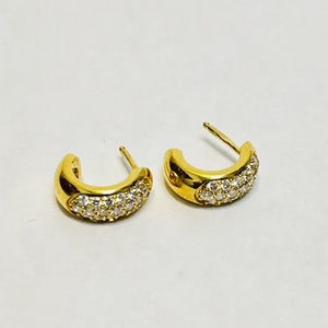 Boucles d'oreilles or avec diamants