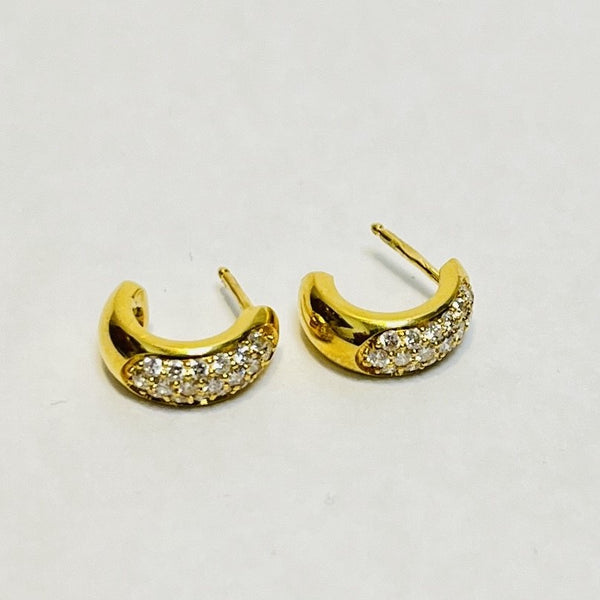 Boucles d'oreilles or avec diamants