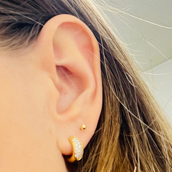 Boucles d'oreilles or avec diamants