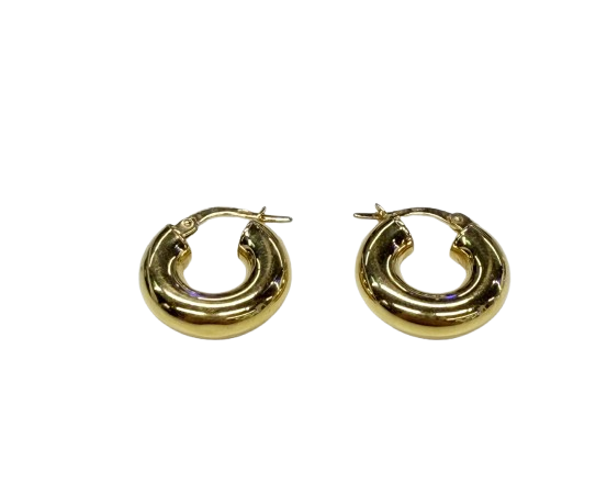 Boucles d'oreille Créoles en Or jaune 18K