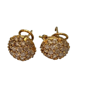 Boucles d'oreilles clips Or avec Zirconium