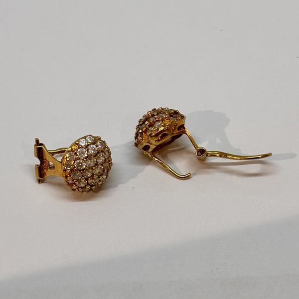 Boucles d'oreilles clips Or avec Zirconium