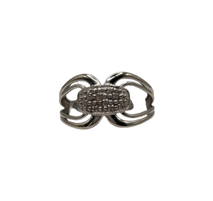 Bague en Or blanc 750 avec 9 oxydes