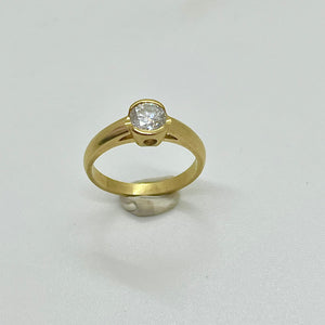 Bague solitaire avec diamant 0,52ct T51