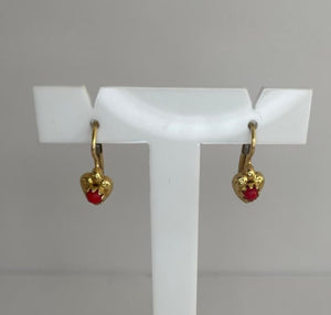 Boucles d'oreilles dormeuses en or jaune 18k 1.98 Grs