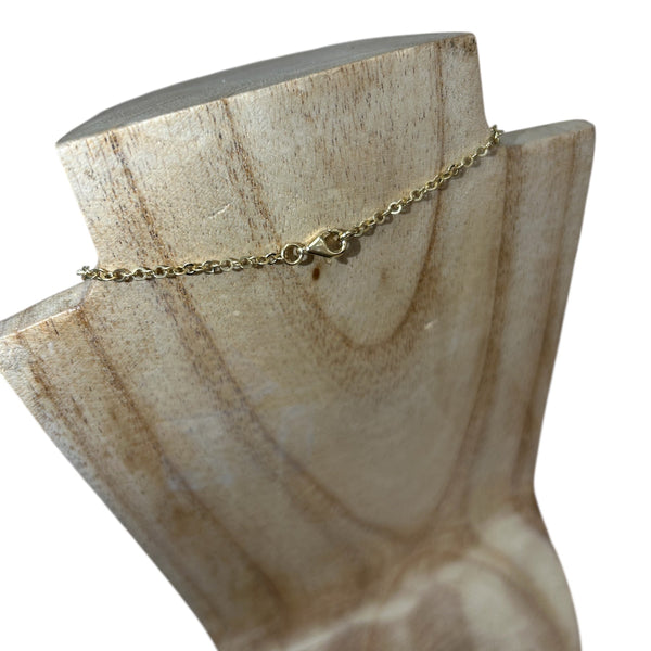 Collier en Or 18 Carats avec Oxyde de Zirconium Poids - 18.77 Grs