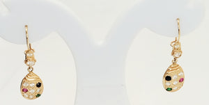 Boucles d'oreilles en or rose 18K 3.48 Grs