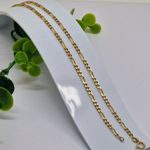 Collier Matinée en Or Jaune 18k Figaro - 11.31 Grs