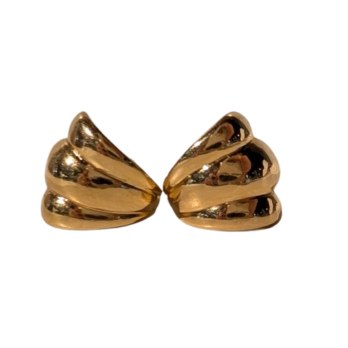 Boucles d'oreilles en or jaune 18K 3.33 Grs