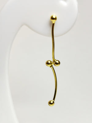 Boucles d'oreilles en or jaune 18K 1.99 Grs