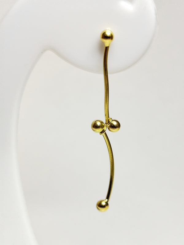 Boucles d'oreilles en or jaune 18K 1.99 Grs