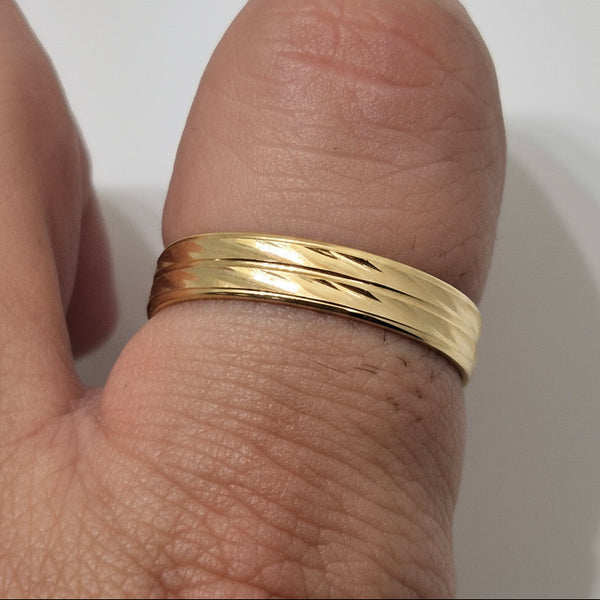 Alliance en Or Jaune 18K - Taille 69