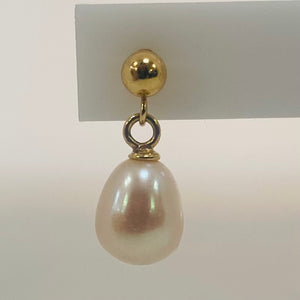 Boucles d'oreilles en Or Jaune 18K avec Perles