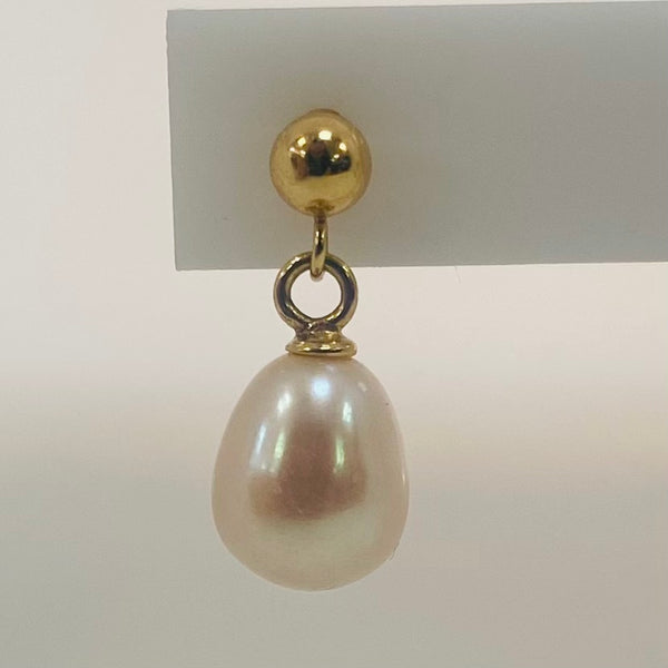 Boucles d'oreilles en Or Jaune 18K avec Perles