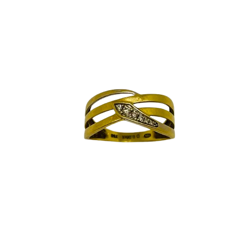 Bagues en or jaune 18K Taille-53