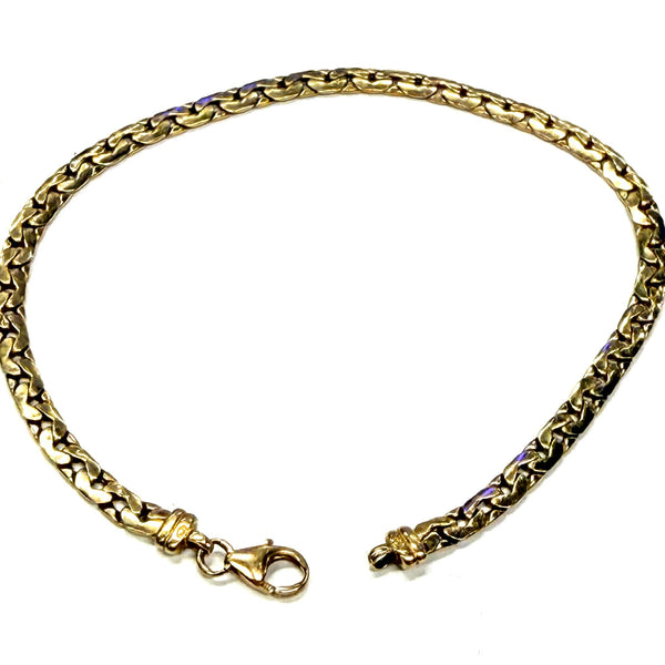 Bracelet Maille Haricot en Or Jaune 18k - 4.18g