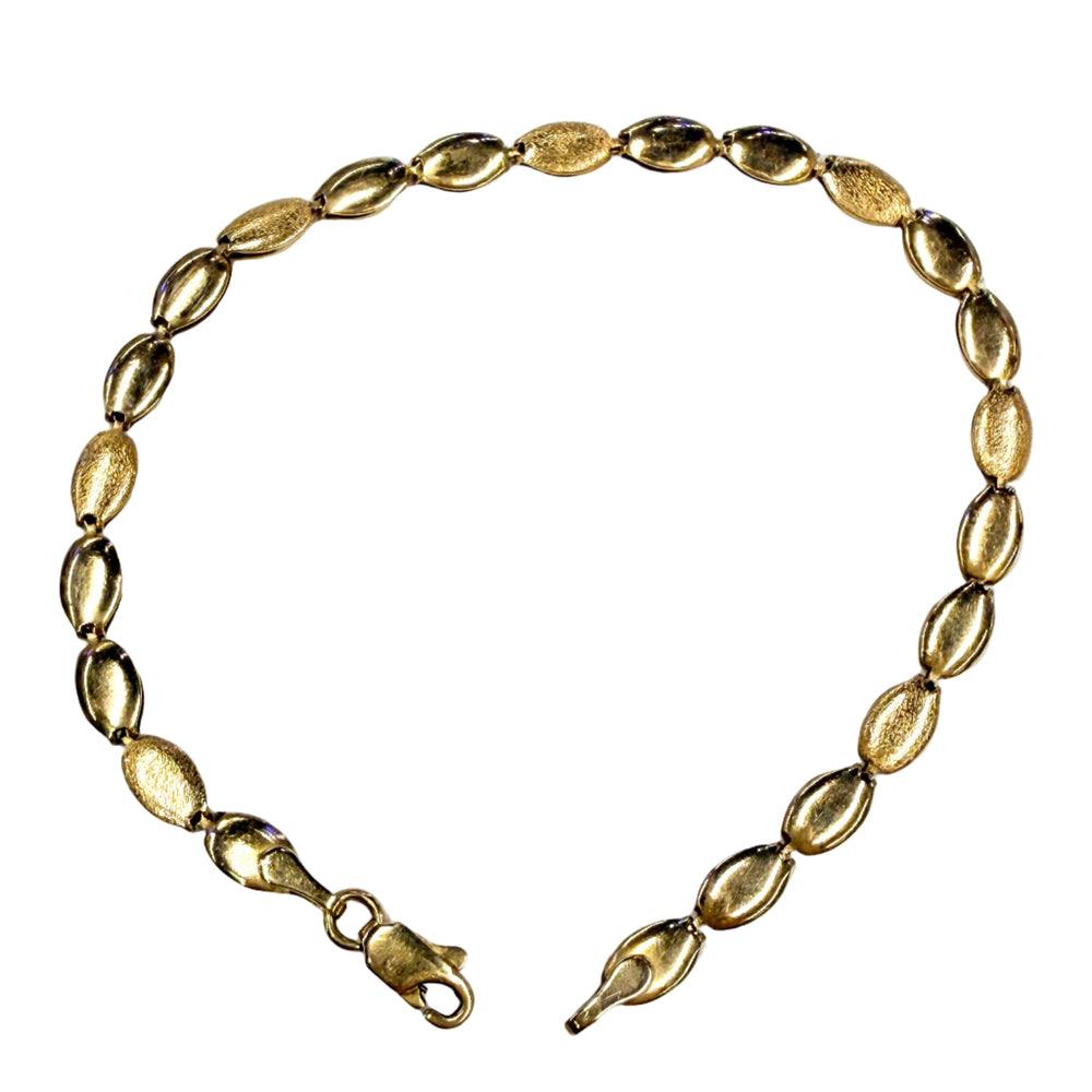 Bracelet en Or Jaune 18 Carats à Maillons Ovales 18 cm