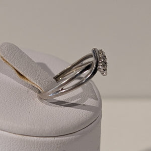 Bagues en Or Blanc 18K avec 3 Diamants de 0.02 cts