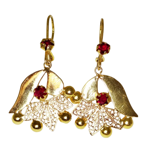 Boucles d'oreilles en or jaune 14K 6.56 Grs
