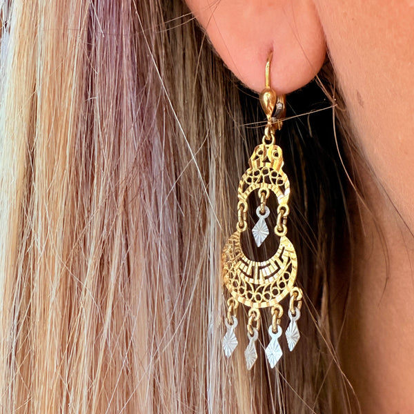 Boucles d'oreilles Savoyardes en Or 18k 4.97 Grs