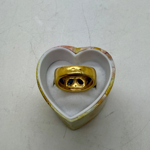 Bague Tank en Or Jaune 18k avec Oxyde de Zirconium - T 55