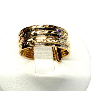 Bague semainier en or jaune 18K-taille 52