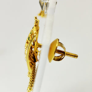 Boucles d'oreilles en Or Jaune 22 Carats 6.2g