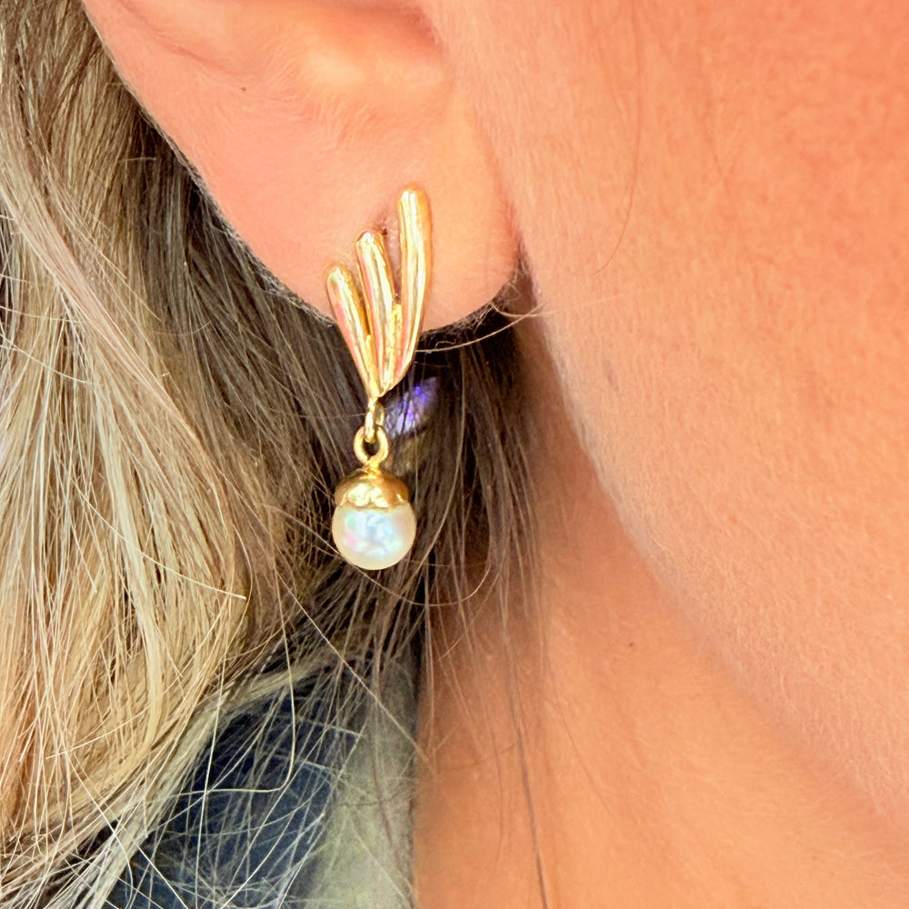 Boucles d'oreilles en or jaune 18k 3.23 Grs