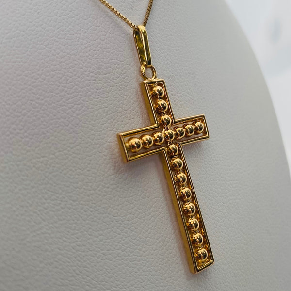 Pendentif Croix en Or Jaune 18K - 2.55 Grs