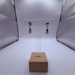 Boucles d'oreilles pendantes en or blanc 18K 3.25 Grs