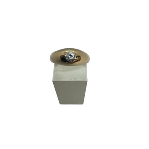 Bague Solitaire en Or Jaune 18 et Diamant 0,25 K - T 60