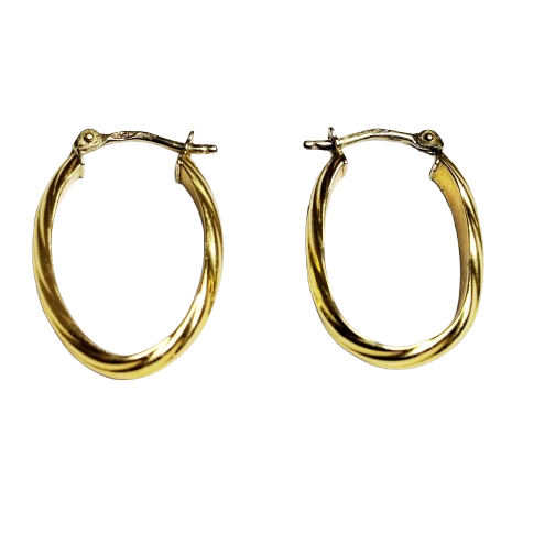 Boucles d'oreilles créoles or jaune 18K 1.51 Grs