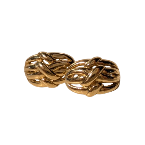 Boucles d'oreilles en Or Jaune 18K 3.71 Grs