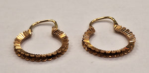 Boucles d'oreilles créoles or jaune 18K