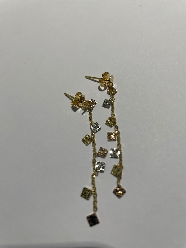 Boucles d'oreilles pendantes en or jaune 18K 1.89 Grs