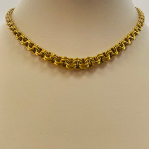 Collier Ras du Cou Original en Or Jaune 18 Carats - 23.45 Grs